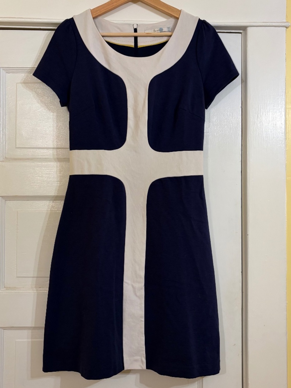 NWOT Boden 6 Ponte Knit Navy Blue Dress Nautical Office Workwear Capsule Minimal